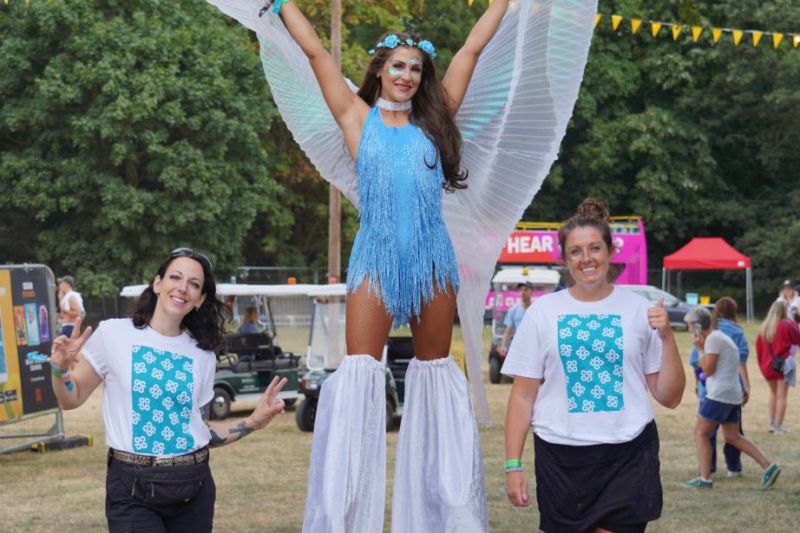 Promotional staffing festival stilt walker brand ambassador